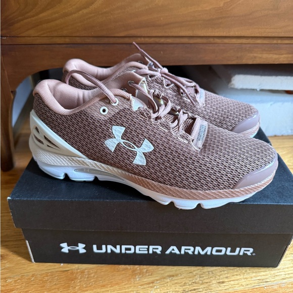 NEW Under Armour Charged Gemini Women's Running Shoes - Brown and White - Picture 1 of 7